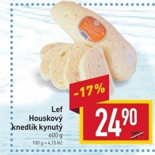 Knedlík houskový kynutý Lef