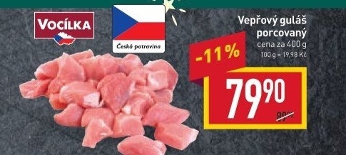 Maso na guláš vepřové Vocílka