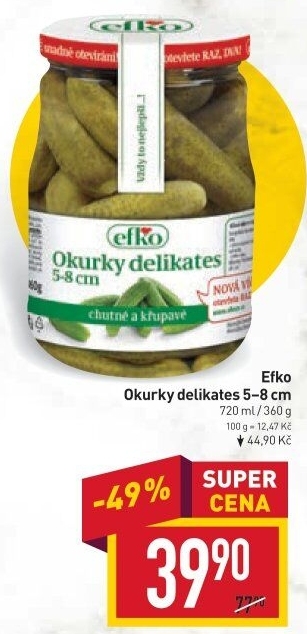 Okurky delikates Efko
