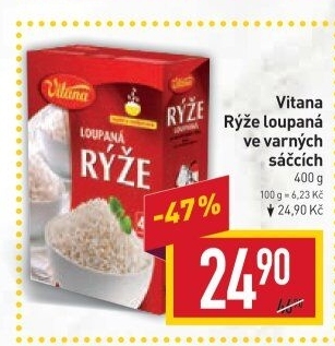 Rýže loupaná dlouhozrnná Vitana