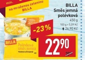 Směs polévková mražená Billa