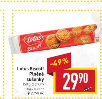 Sušenky sandwich Biscoff Lotus