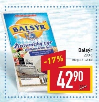 Sýr Balsýr Mlékárna Žirovnice