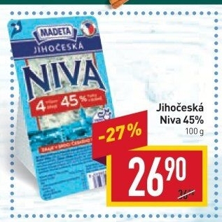 Sýr Niva Jihočeská 45% Madeta