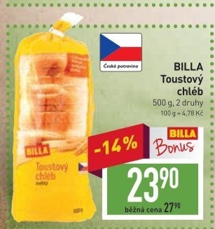 Toustový chléb Billa