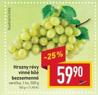 Hrozny bílé bezsemenné