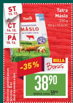 Máslo Tatra
