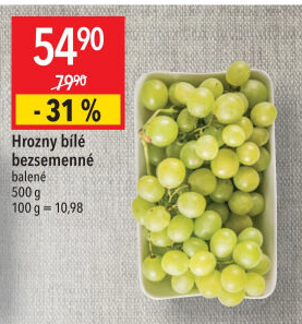 Hrozny bílé bezsemenné