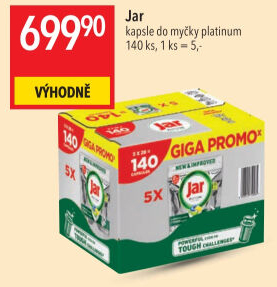 Kapsle do myčky Platinum Jar