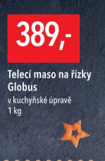 Telecí maso na řízky Globus