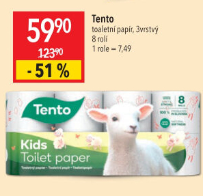 Toaletní papír 3vrstvý Kids Tento