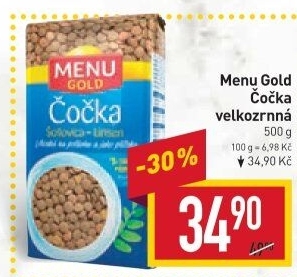Čočka velkozrnná Menu Gold