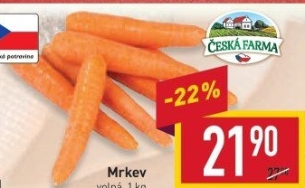 Mrkev Česká farma
