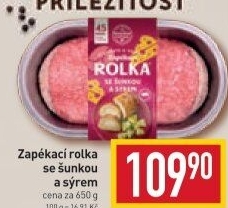 Rolka se šunkou a sýrem Snadné vaření Kostelecké uzeniny