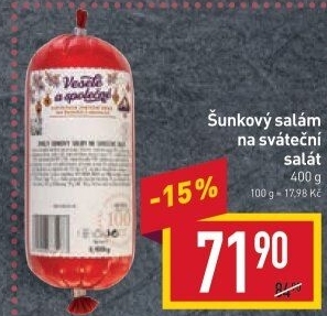 Salám šunkový Kostelecké uzeniny