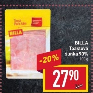 Šunka toastová Billa