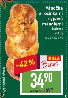 Vánočka - BILLA akcniletaky.com