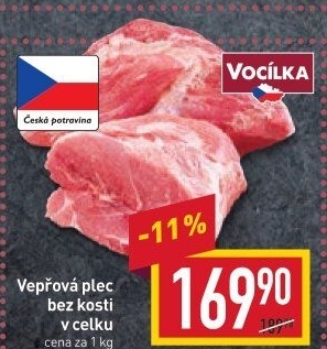 Vepřová plec bez kosti Vocílka