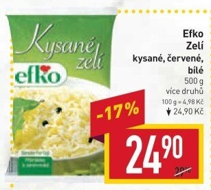 Zelí bílé kysané Efko