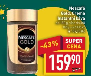 Instantní kávy Nescafé Gold