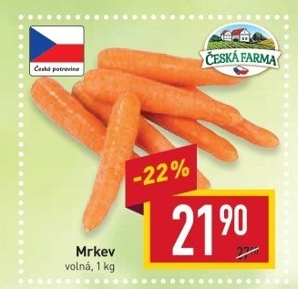 Mrkev Česká farma