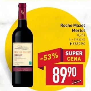 Víno Merlot Roche Mazet