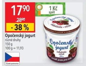Jogurt ochucený Opočenský Bohemilk