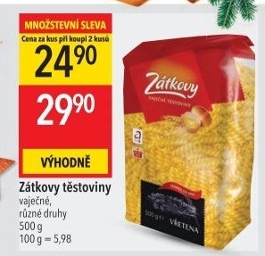 Těstoviny vaječné Zátkovy