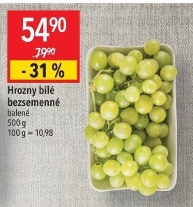 Hrozny bílé bezsemenné