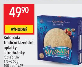 Lázeňské oplatky Kolonáda Opavia