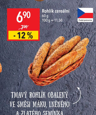 Cereální rohlík