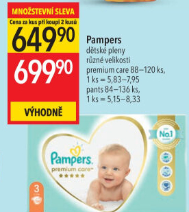 Pleny dětské Pampers Premium Care