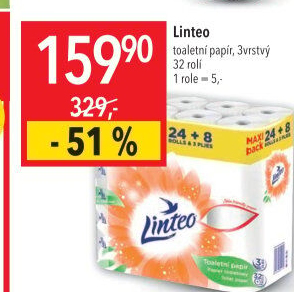 Toaletní papír 3vrstvý Linteo