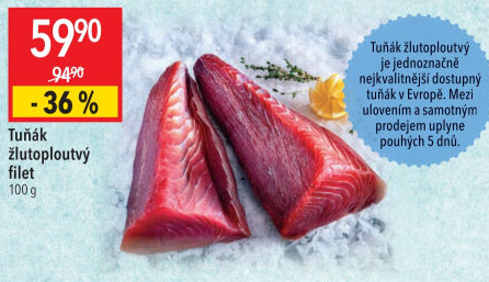 Tuňák žlutoploutvý filet