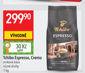 Zrnkové kávy Tchibo Espresso