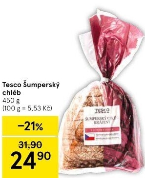 Chléb Šumperský Tesco