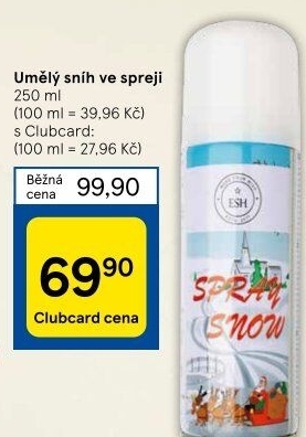 Dekorační sníh ve spreji