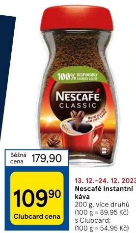 Instantní kávy Nescafé