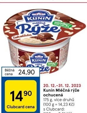Mléčná rýže Mlékárna Kunín