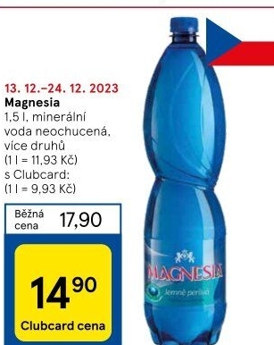 Přírodní voda Magnesia