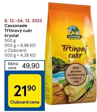 Třtinový cukr Cassonade