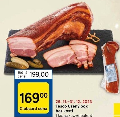 Uzený bok bez kosti Tesco