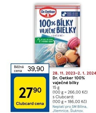 Vaječné bílky sušené Dr. Oetker