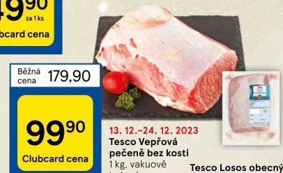 Vepřová pečeně bez kosti Tesco