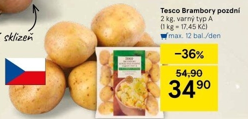 Brambory konzumní pozdní Tesco
