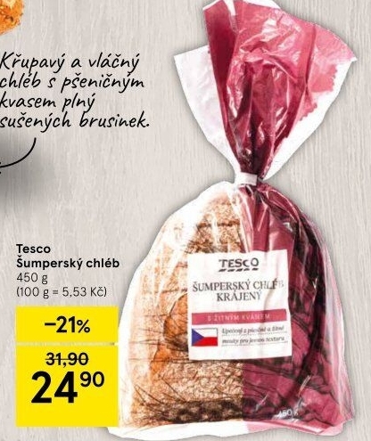 Chléb Šumperský Tesco