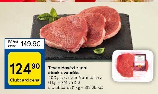 Hovězí zadní steak z válečku Tesco