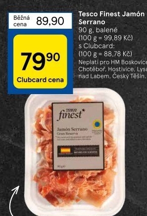 Šunka Jamón Serrano Tesco Finest