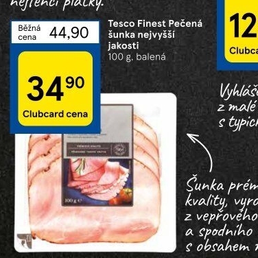 Šunka pečená nejvyšší jakosti Tesco Finest