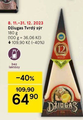 Sýr bez laktózy Džiugas